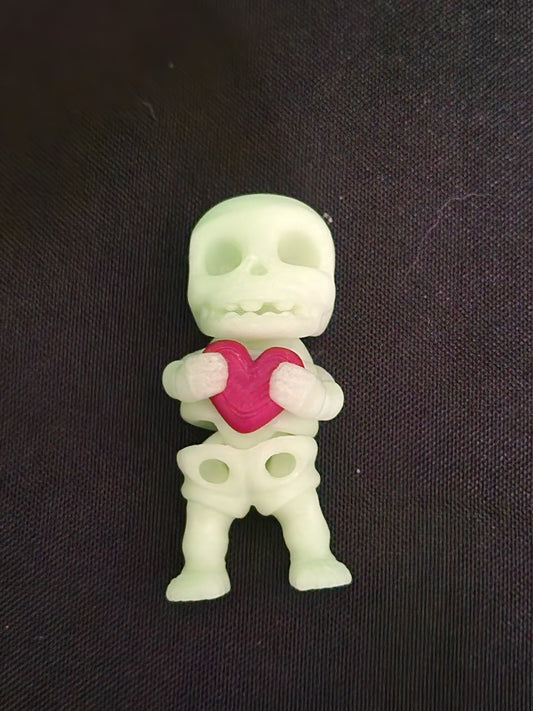 Glow in the Dark Skeleton With heart