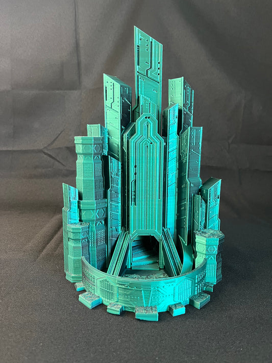 Cyber Punk City Dice Tower